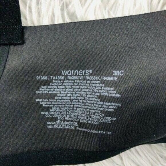 Warners Bra Underwire Lightly Padded Women's Size 38C New without Tags - Picture 5 of 8